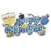 Rite Lite 14.5" Happy Chanukah 3-D Hanging Decor with Glitter Accents - Silver/Blue