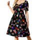 thumbnail image 1 of Vestido de manga corta con corazs y banderas de Eurovisión vestidos de verano para mujer vestidos elegantes de Corea para mujer, 1 of 6