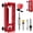 With Door Lock Kit, variant on Door Hinge Jig, Adjustable Aluminum Alloy Router Template for 2.5" to 5" Hinges, Fits Square, 1/4" & 5/8" Radius Hinges, Door Lock Hole Saw Guide Kit