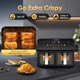 thumbnail image 3 of 11QT Dual Air Fryer, Double Basket Air Fryer with 2×5QT Baskets, Digital Touchscreen Control, Easy-View Window, SyncCook Function, Cook 2 Dishes at Once for Family of 4-6, 1700W, 3 of 6