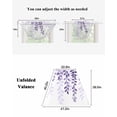thumbnail image 6 of Waterfall Valances for Windows, Purple Ombre Botanical Kitchen Sheer Valance Curtains, Watercolor Country Pastoral Leaf Rod Pocket Elegant Swag Valances for Living Room Bedroom, 47.2"x38.5", 3 Panel, 6 of 8