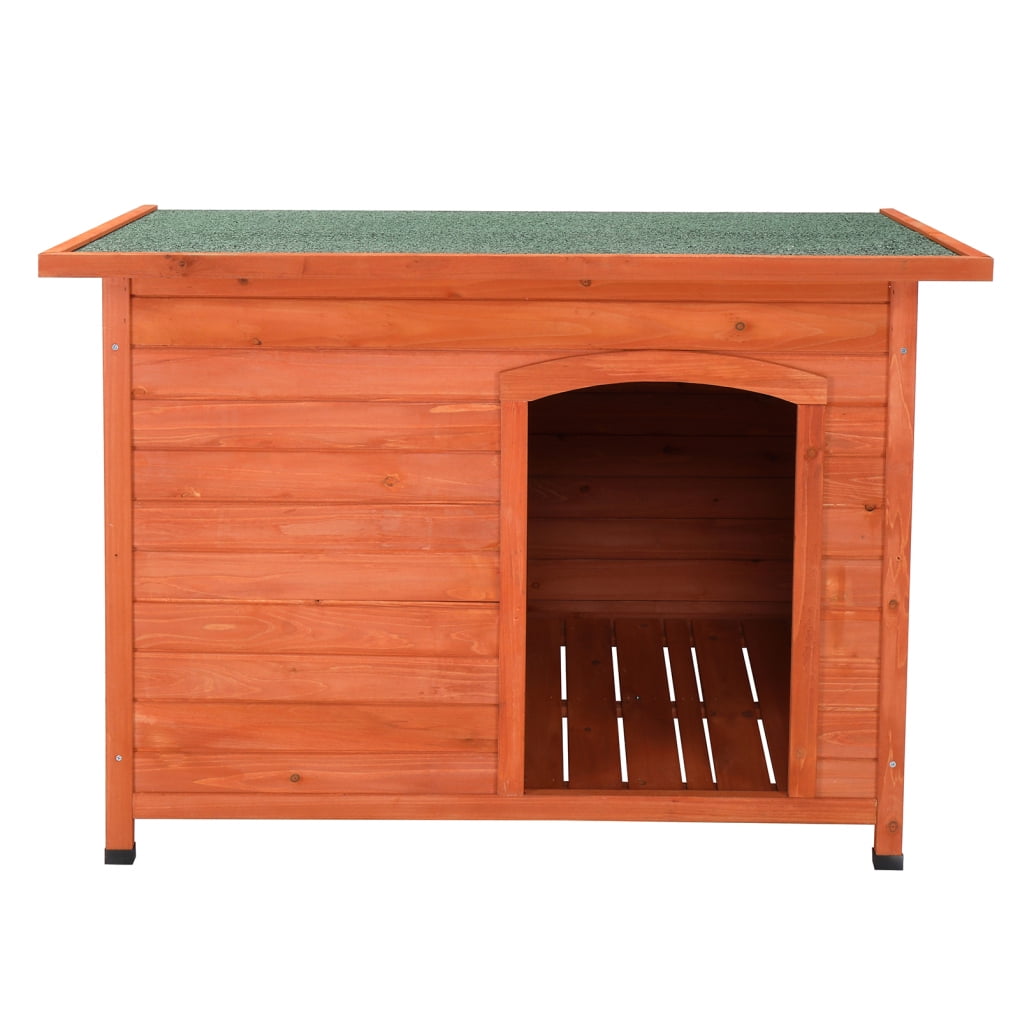 Indoor Outdoor Wood Pet Log Cabin Shelter, Small Medium Dog Pet House