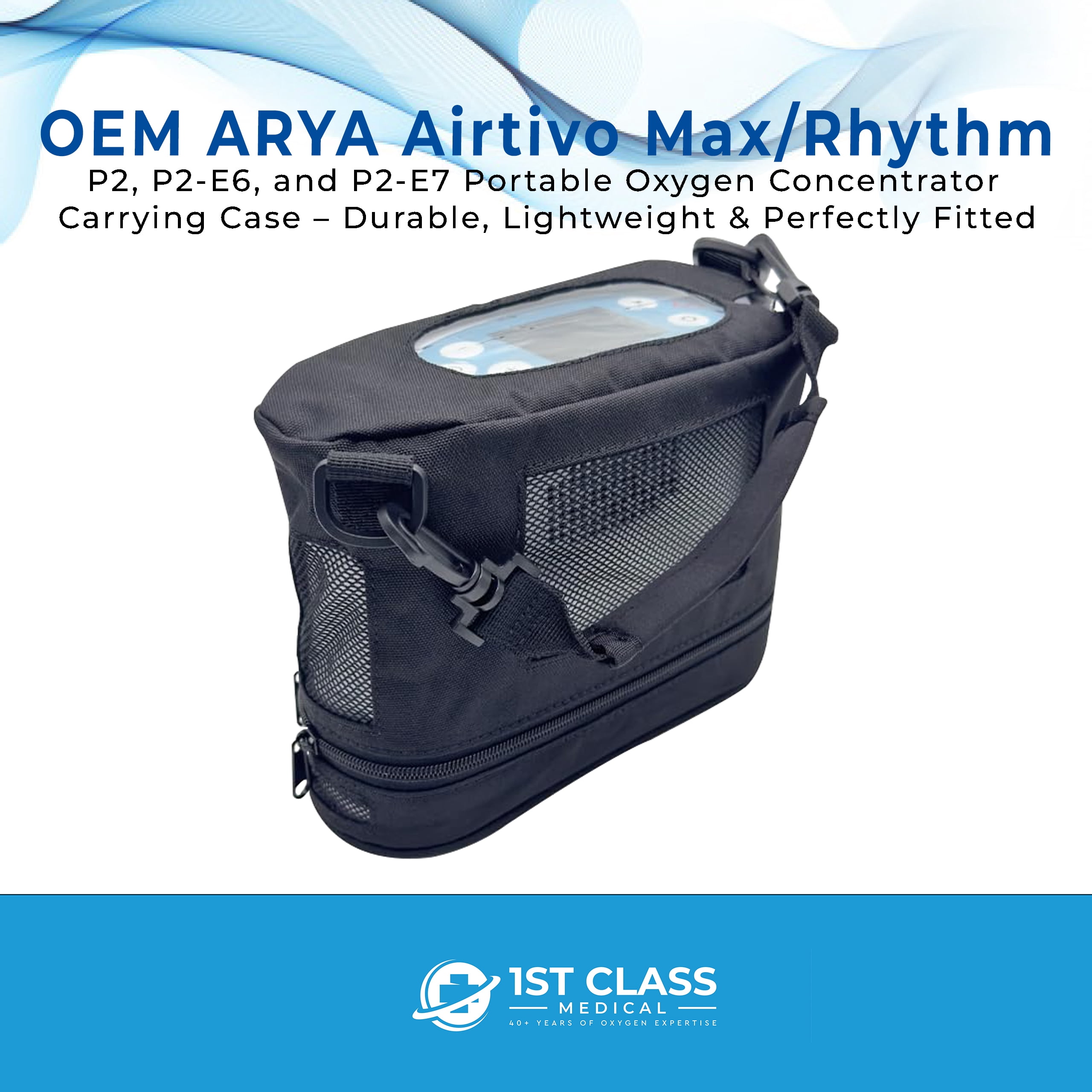 ARYA Airtivo Max/Rhythm P2, P2-E6, and P2-E7 Portable Oxygen Concentrator Carrying Case – Durable, Lightweight & Perfectly Fitted
