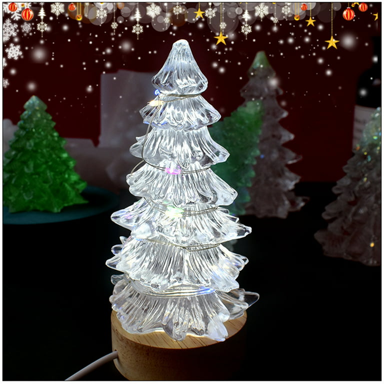 Christmas Decorations 2PC Christmas Tree Silicone Resin Mold 3D