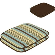 Logan Stripe Blue Seaside Seat Pad 2-pack