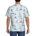 thumbnail image 3 of Vsdgher Poodle Playing Skateboard Print Men's Dry Fit Mesh Athletic Shirts Moisture Wicking Tennis T-Shirt Tops, 3 of 9