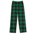 thumbnail image 4 of Women's Pajama Sets Plaid Xmas Printed Long Sleeve Button Up Sleepwear Nightwear Soft Pjs Loungewear Christmas Outfits (L, Green), 4 of 4