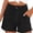 Black, variant on Womens Summer Shorts Casual High Waisted Pleated Tailored Shorts with Pockets, S
