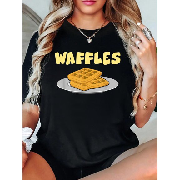 Waffles T-Shirt Matching for Couples and Best Friends T-Shirt