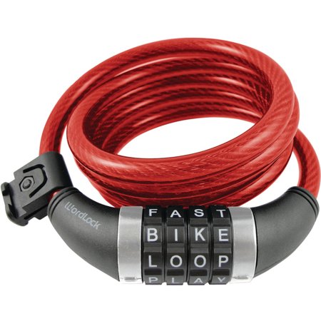 Wordlock CL-408-RD Combination Resettable Cable
