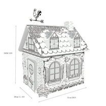 Upgraded DIY Christmas Playhouse Easily Foldable For Storage Kids Coloring House Fortress Family Activities Coloring Your Own Crafts 6ML U