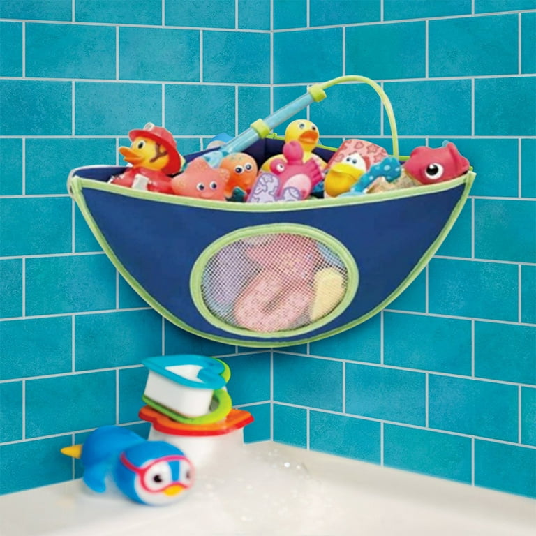 Hanging Bath Toy Holder, With Suction & Adhesive Hooks, 14x20 Mesh Net Shower  Caddy For Kids Bathroom Decor, Bedroom & Car Toy Organizer - Bonus Rub