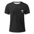 thumbnail image 3 of Men's Round Neck Short Sleeve Loose Summer Tops Fashion T-Shirt With Graphic Creative Letters Retro Print Street Sports Casual Tops S, 3 of 4
