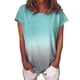 thumbnail image 4 of Gibobby Blusas Manga Larga Para Mujer Camiseta de manga corta suelta 3D de manga corta grande con estampado de verano para mujer（Azul, M), 4 of 5