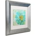 thumbnail image 2 of Trademark Fine Art "Blue Peony Light" Canvas Art by Color Bakery White Matte, Silver Frame, 2 of 4