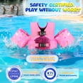 thumbnail image 2 of MoKo Toddler Swim Vest with Whistle for 20-50lbs, Arm Floaties Water Wings for Kid 2-8 years old, Purple Mermaid, 2 of 6
