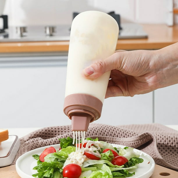 Botella exprimible para condimentos de 350 ml (11 oz) | Dispensador con tapa abatible para aceite, salsas y glaseado | Plástico apto para uso alimentario | Incluye 1 botella