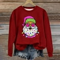 thumbnail image 1 of EGNMCR Chandail en Molleton de Noël Mode Décontractée pour Femmes Manches Longues Col Rond Imprimé Chandail en Molleton Blouse, 1 of 3