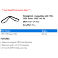 thumbnail image 2 of Timing Belt - Compatible with 1995 - 1998 Toyota T100 3.4L V6 1996 1997, 2 of 2