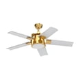 thumbnail image 4 of Ventilador de techo YITAHOME de 52 pulgadas con luz LED blanca dorada, 4 of 9