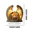 thumbnail image 2 of SIUBICH Angel Wings Cross, Boho Style, Art Deco,  2D Acrylic Decoration,1 Count, 2 of 6