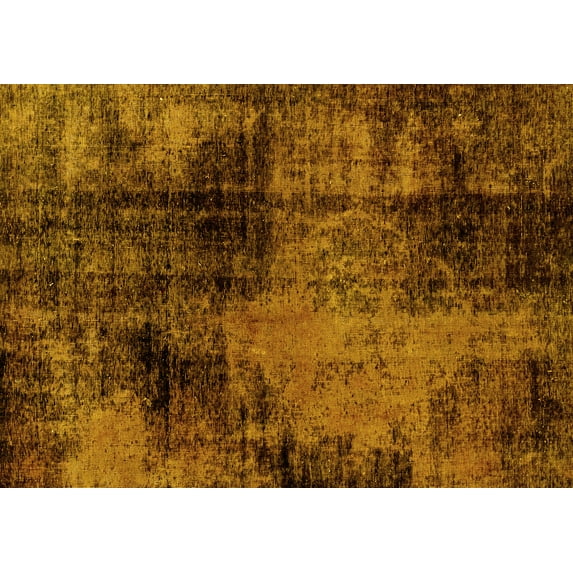 Ahgly Company Indoor Rectangle Abstract Yellow Modern Area Rugs, 6' x 9'