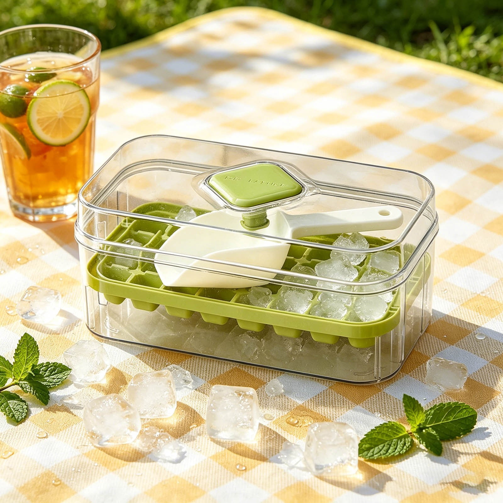 Button With Lid 28 Cavity Silicone Tray Storage And Easy Release Freezer For Home Kitchen Party Small Babies for Ice Cubes Ice Sphere Ice Tray Shapes Big round Silicone Tray Baby Food Food Lots Cubes