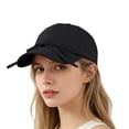 thumbnail image 4 of VLOOCKLW Women's Bow Baseball Cap Summer Soft Top Design Casual Versatile Sun Hat Lightweight Breathable Adjustable Fit for Outdoor Daily Travel Small Face Effect, 4 of 5