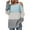 Blue, variant on IROINNID Womens Sweater Knit Square Neck Pullover Sweater Color Block Casual Mid-Length Long Sleeve Matching Sweater