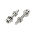 thumbnail image 2 of M2 x 16mm 304 Stainless Steel  Pan Head Screws Nuts w Washers 20 Sets, 2 of 2