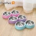 thumbnail image 2 of Double Pet Food Bowl Stainless Steel Drinkware Pet Drinking Food Dog Food Puppy Feeding Supplies Kitten Food Water Accessories ShopWise Round, 2 of 18