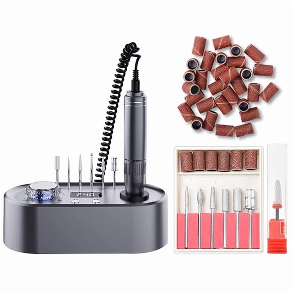 Electric Nail Grinder Set, 40,000 RPM, Home Salon-Grade Nail Grinder, Foot Care Tool, Gel Polish/Acrylic Removal Tool