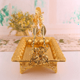 thumbnail image 6 of Fruit Snack Basket European Classic Style Gold Metal Single Layer Multipurpose Snack Basket for Living Room Gift Table, 6 of 6