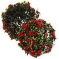 thumbnail image 3 of Bola de topiario artificial, bola de flores redonda decorativa, esfera de hierba para boda, 3 of 6