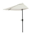 thumbnail image 4 of Pure Garden 9ft Half Umbrella for Balcony, Porch, or Deck, Tan, 4 of 7