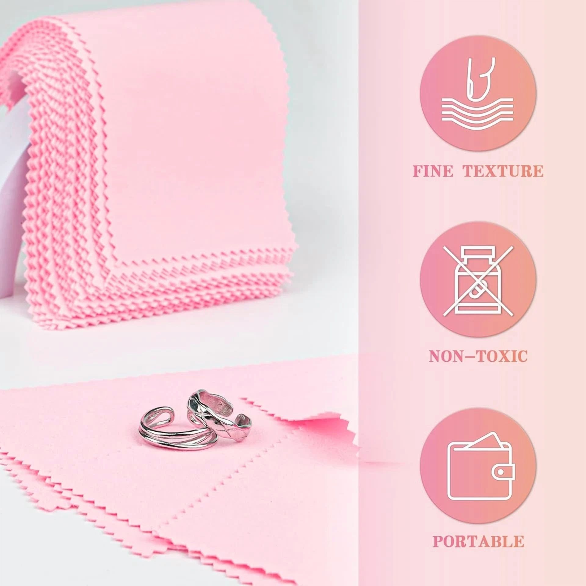 BUTTERFLY- 8X16Cm Jewelry Cleaning Cloth - 30 Pcs Individually Wrapped Silver Polishing Clo