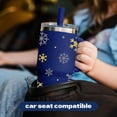thumbnail image 3 of YAYA My First Travel Tumbler for Preschool & Kids 3+, Insulated Stainless Steel Tumbler with Reusable Silicone Straw & Spill-Proof Lid, Cup Holder Compatible, BPA-Free, 12oz, Snowflakes, 3 of 7