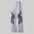 thumbnail image 6 of CONZONE Men's Baggy Sweatpants Gothic Wide Leg Pants for Men Trendy Elastic Waist Graphic Y2K Soft Streetwear Joggers With Pocket, 6 of 6