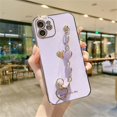 thumbnail image 1 of For iPhone 8 Plus Aplicar a la caja del teléfono galvanizada Love Heart Compatible con Iphone 11 12 13 14 Pro Max Xs Max Xr 7 Plus 14 Correa de muñeca a prueba de golpes Cadena Co, 1 of 5