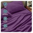 thumbnail image 4 of Twin Sheet Set - 1800 Ultra-Soft Microfiber Twin Bed Sheets - Double Brushed - Deep Pockets - Easy Fit - Extra Soft - 3 Piece Set - Bedding Sheets & Pillowcases (Twin, Plum), 4 of 9