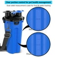 thumbnail image 5 of Dog Travel Water Bottle with Collapsible Bowls, Portable 2 in 1 Leakproof Pet Water Bottle Dispenser & Food Treat Container, Outdoor Food Water Dog Bowls for Walking, Trips, Camping & Hiking - Blue, 5 of 9
