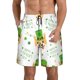 thumbnail image 1 of Balery happy dog. St. Patricks Day Traje de Baño Estilo Hawaiano para Hombre, Shorts de Secado Rápido con Bolsillos-Small, 1 of 6