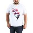 thumbnail image 4 of Men Summer CasualFlowers Graphic Print Round Neck Short Sleeve T Shirt Tee Tops Basic Vacation Wear Sizes XS-5XL, 4 of 5