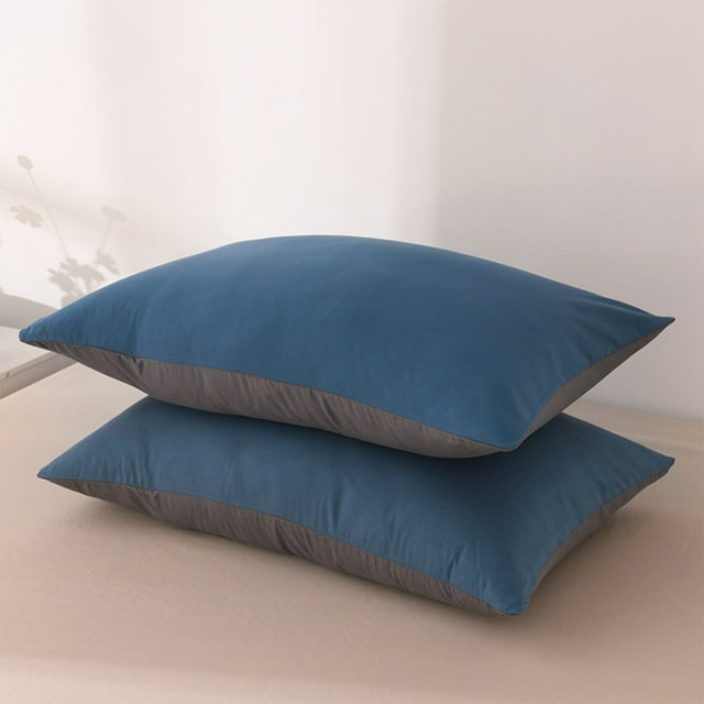 Polyester Color-Blocked Sweat-Wicking Pillowcase 1Pcs Multicolor Polyester Pillow Core Isolation Cover Breathable Oil Proof Protective Pillowcase for Hotel and Household Use Rkxzt