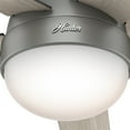thumbnail image 6 of Hunter 46 inch Indoor Ceiling Fan with LED Light - Ceiling Fan with Pull Chain, For Bedroom, Living Room, or Kitchen, Low Profile Mount, No Remote, 5 Blades - Anslee 59270, Matte Silver, 6 of 14