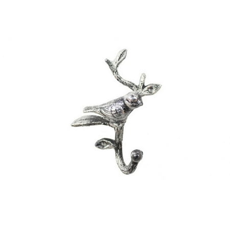 

Rustic Silver Cast Iron Decorative Bird Hook 6