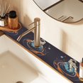 thumbnail image 2 of Yayeee Faucet Mat for Kitchen Sink 14.7" Diatomite Long Splash Guard Pad, Black Astronaut Record, 2 of 7