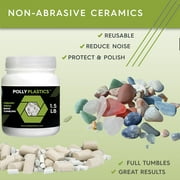 Polly Plastics Rock Tumbling Ceramic Filler Media (Large Cylinder Size) Non-Abrasive Ceramic Pellets for All Type Tumblers (1.5 lbs)