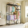 thumbnail image 2 of GloryStar Large Capacity Freestanding Garment Rack, Heavy Duty Metal Closet Organizer with Adjustable Shelves and Clothes Rods, 2 of 7