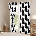 thumbnail image 3 of Homewish Kawaii Black Cat Blackout Curtains Set of 2 (52x84 Each) for Kids, Cartoon Love Heart Window Curtains, Cute Kitten Animal Curtains and Drapes, Living Room Curtains Decor, 3 of 6